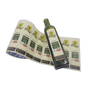 Custom Hot Sale Waterproof Oil-proof Adhesive Olive Oil Private Sticker Label Printing For Glass Bottle Labels