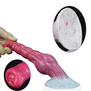 YOCY Dildo de Fantasía con Forma de Pene de Perro y Nudo Grande, con Fuerte Ventosa, de Silicona Suave, Plug Anal para Mujeres, Masturbador, Juguete Sexual para Adultos con Forma de Pene Animal - Product Image 1