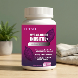 Capsules de Myo-Inositol 50mg et D-Chiro-Inositol de Haute Qualité avec Supplément de Vitamine Folate pour le Soutien à la Fertilité Féminine - Product Image 1