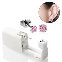 Lingchee Pistolet de Perçage Stérile Jetable Kit de Clous d'Oreilles Emballé sous Blister Outils pour Perçage de Cartilage, Tragus, Hélix, Nez