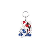Porte-clés en alliage de qualité supérieure, exquis, de conception japonaise, multi-motifs, pour souvenir touristique, décoration de la maison, avec divers éléments traditionnels
