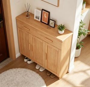 Modern Wood <b>Shoe</b> Cabinet Scandinavian Style Freestanding <b>Storage</b> Furniture Entryway Organizer with Hidden <b>Shoe</b> Rack - Product Image 1