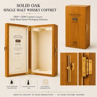 Boîte cadeau en bois rectangulaire rétro de qualité supérieure pour vin, avec logo personnalisé imprimé en sérigraphie, pour édition collector