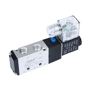 Válvula Solenoide de Control de aire eléctrico, válvula Solenoide de 5/2 vías, direccional, única, 4V210-08, 24v, 4v210-08