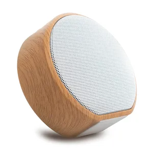 SLINYA Mini Round Outdoor Wood Wireless Speaker Cute Home Speaker