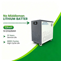 Batería Lifepo4 de Ultra Larga Duración de 30kwh con Cables de Conexión, Inversor Solar Híbrido de 32kwh para Energía Solar Doméstica