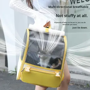 กระเป๋าใส่สัตว์เลี้ยงแบบพกพาสำหรับแมวและสุนัข ยี่ห้อ Oxford ใช้ได้ทุกฤดู พับเก็บได้ น้ำหนักเบา ระบายอากาศดี ความจุขนาดใหญ่ - Product Image 1