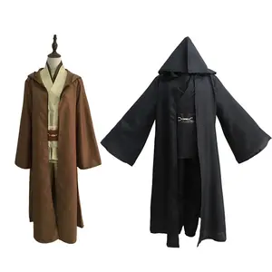 Brown Cosplay Outfit Jedi Warrior Cosplay Hooded Cloak Suit Anakin Skywalker Cosplay Jedi Knight Costumes for Man