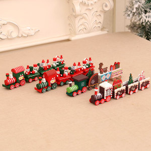 Decoraciones Navideñas 2026, Tren de Madera Navideño, Regalos Navideños para Niños, Adornos Navideños - Product Image 4