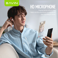 BAVIN Offre Spéciale HX872 Noir Blanc Type c Plug in Ear Wire Music Écouteurs et casques avec microphone HD