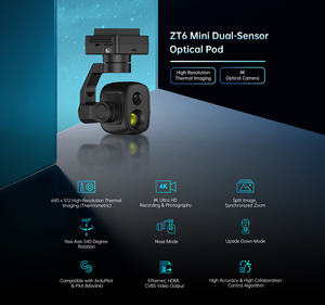 ZT6 Mini <b>Gimbal</b> <b>Camera</b> UAV Optical Pod 640x512 Thermal 4K Visible Light AI Auto Tracking <b>Gimbal</b> for Mapping - Product Image 1