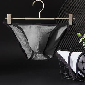 Calzoncillos Triangulares Delgados y Sexys para Hombre, <span class=keywords><strong>de</strong></span> Color Sólido, con Bolsa para Realzar la Figura, Ropa Interior Erótica, Venta al por Mayor, OEM, ODM - Product Image 2