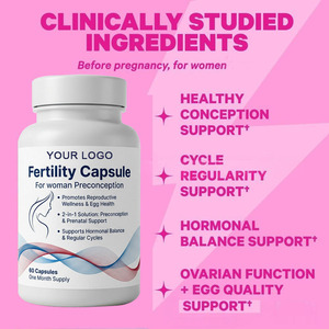 Cápsulas Herbales para la Fertilidad Femenina, Suplementos para la Fertilidad, Equilibrio Hormonal, Apoyo Ovárico - Product Image 3