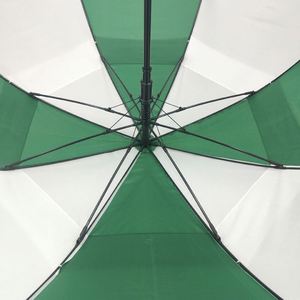 30 parapluies de golf doubles à double toit, coupe-vent, grands, verts et blancs, à vendre - Product Image 4
