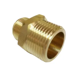 Brass Plumbing and Sanitary Parts Brass Hex Unequal Nipple Water Pipe System Factory Price Male Reducing 100% Leakage Test Hasco