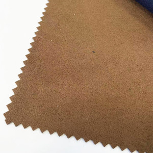 Chất lượng cao <span class=keywords><strong>2</strong></span> lớp Faux vải da lộn nhiều lớp Jersey vải nâu vải da lộn - Product Image 2