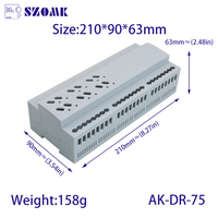 Boîte de commande LED en plastique ABS, résistante aux flammes, UL94-V0, boîte en plastique pour compteur d'énergie électrique, boîtier pour rail DIN