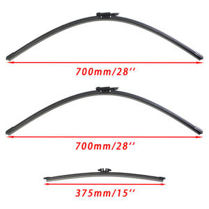 Juego de Escobillas Limpiaparabrisas Delanteras y Traseras sin Marco para Ford Edge Mk2 2015-2019, de Caucho Natural - Product Image 5