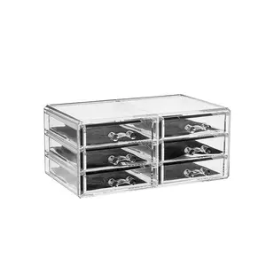 Cheap wholesale Plastic Clear Make Up Cosmetic Organizers For Jewelry With Drawers