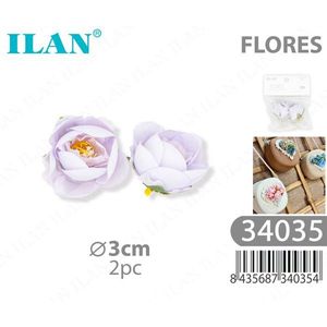 Fiori Secchi di Rosa Iceberg 3cm 2 Pezzi per Decorazione - Product Image 3
