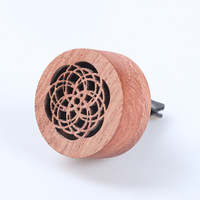 Diffuseur d'air frais de luxe en bois de rose pour voiture avec pierre de lave, ornement décoratif d'aromathérapie longue durée