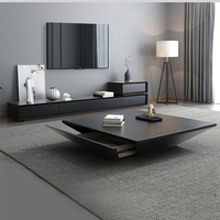 Nouvelle arrivée Table basse en marbre noir Meubles de salon