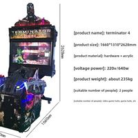 NINIX 47 pouces, machine de jeu d'arcade à monnayeur, personnalisable en anglais, double tir, avec pistolet Terminator en ABS, tension universelle 2
