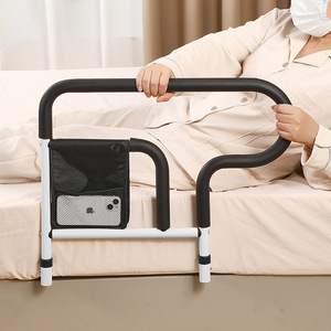 ราวจับข้างเตียงแบบพับได้ใหม่สำหรับผู้ใหญ่ อุปกรณ์ป้องกันการตกสำหรับผู้สูงอายุ ทำจากสแตนเลส รูปทรงโค้ง - Product Image 2