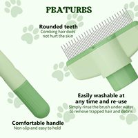 NOUVEAU Brosse pour animaux de compagnie Brosse pour chat mignon One Click Hair Removing New Long Handle Pet Comb Cepillo Para Gatos Y Perros