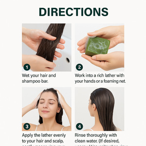 Jabón en Barra <span class=keywords><strong>para</strong></span> <span class=keywords><strong>el</strong></span> Cabello con Aceite de Hoja de Ciprés Verde Natural <span class=keywords><strong>para</strong></span> Control de Grasa, Limpieza Profunda, Venta al por Mayor, Marca Privada - Product Image 2