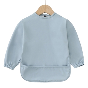 Bavaglino per Neonati e Bambini con Maniche in PU, Bavaglino Impermeabile con Raccogli Cibo e Maniche Lunghe - Product Image 2