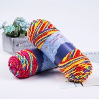 Fil de polyester pour crochet, fil de chenille, fil à tricoter, fil à crocheter pour écharpes et chaussons faits main DIY