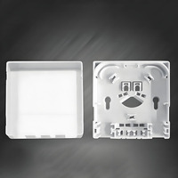 Boîtier de terminaison fibre optique SC 2 ports FTTH en plastique blanc pour centre de données, garantie 2 ans, système de communication optique