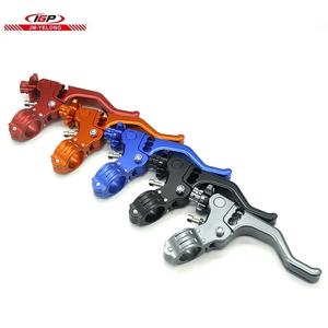 אביזרים לאופנוע מותאם אישית סגסוגת אלומיניום 22 מ "מ אופנוע קצר פעלולים מצמד ובלם עם מצמד כבל - Product Image 1