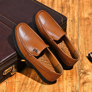 Chaussures habillées en cuir verni pour hommes, bout rond, légères, à lacets, pour affaires, formelles, décontractées, confortables, chaussures brillantes - Product Image 1