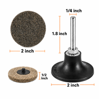 Disque abrasif de haute qualité et durable de 3 pouces avec support en plastique pour le conditionnement des surfaces, changement rapide, meulage, polissage des métaux