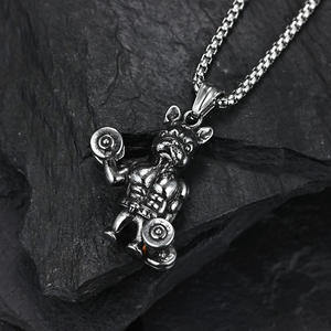 Muscle Bulldog Fitness mancuerna collar deportes hombres poder colgante gimnasio apertura regalo conmemorativo - Product Image 4