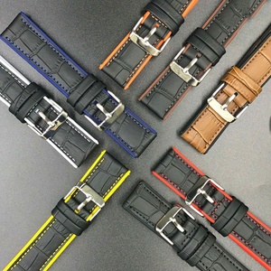 <span class=keywords><strong>Bracelet</strong></span> sport pour <span class=keywords><strong>homme</strong></span> <span class=keywords><strong>20mm</strong></span> 22mm Bracelets de <span class=keywords><strong>montre</strong></span> en silicone fibre de carbone et <span class=keywords><strong>cuir</strong></span> <span class=keywords><strong>Bracelet</strong></span> de remplacement anti-transpiration avec accessoires - Product Image 4