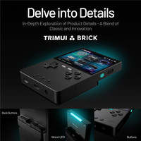 Consola de Juegos Portátil TRIMUI BRICK, Pantalla IPS de 3.2 Pulgadas, Mini Consola Clásica Retro, Simulador de PSP PS1, Múltiples Juegos
