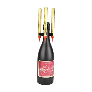 Vente en gros noir simple double <span class=keywords><strong>fontaine</strong></span> à glace bougeoir clip pour <span class=keywords><strong>bouteille</strong></span> de <span class=keywords><strong>champagne</strong></span> anniversaire cierge feux d'artifice fournisseur chinois - Product Image 2