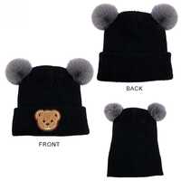 Chapeau pour bébé pour l'automne et l'hiver - Bonnet en laine tricotée jacquard brodé super mignon et adorable, chaud et facile à enfiler pour les garçons, les filles et les tout-petits