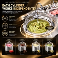 Machine à glaces verticale à 8 cuves pour la fabrication de gelato, certifiée CE/ETL, équipement commercial italien pour la production de glaces dures