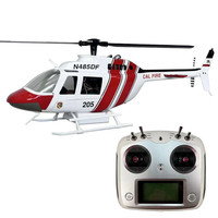 Helicóptero Roban RC Tamaño 470, Versión B206 RTF, Rojo y Blanco, Modelo Cal FIRE, GPS, Retorno Automático, Juguetes para Adultos