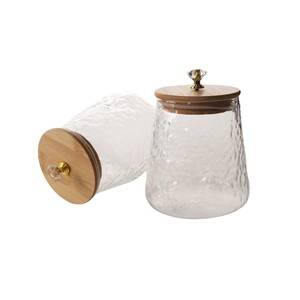 Bocaux en verre hermétiques écologiques commerciaux support de couverture en bambou PC personnalisé pour le stockage de cuisine garde-manger utilisation pour le thé café épices - Product Image 3