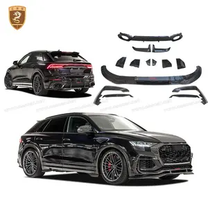 Dry Carbon Fiber Body Kit For Audi RSQ8 Upgrade To AT Style Car Fenders Side Skirts Rear Diffuser Wide Arches Fender Body Parts