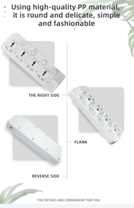 Prise universelle de haute qualité série BETA 10A avec interrupteur de surcharge LED, rallonge électrique, multiprise pour la maison et le bureau - Product Image 2
