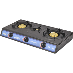 Table de cuisson à gaz manuelle en acier inoxydable à 2 brûleurs pour usage domestique - Product Image 1