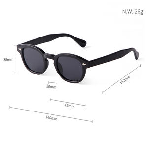 Fashion <strong>Korean</strong> Style Retro Round Sunglasses Tortoiseshell Frame Yellow Lens Rivets Sun <strong>Glasses</strong> Vintage Shades Ladies Eyewear - Product Image 4