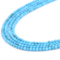 Pierres précieuses naturelles, perles en vrac, de couleur bleue et Turquoise, pour la fabrication de bijoux, vente en gros, livraison gratuite