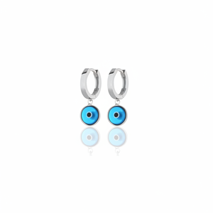 Boucles d'oreilles en argent sterling 925 avec motif œil turc, fabriquées en Turquie - Product Image 2
